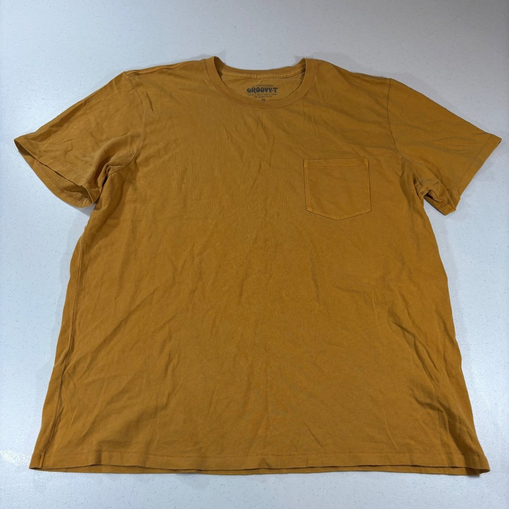Outerknown Groovy-T Organic Cotton Pocket T-Shirt Mustard Yellow XXL